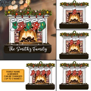 Personalized Christmas Ornament,Custom Family Acrylic Ornament,Family Holiday Decoration,Socks Ornament,Family Gift,Merry Christmas Keepsake
