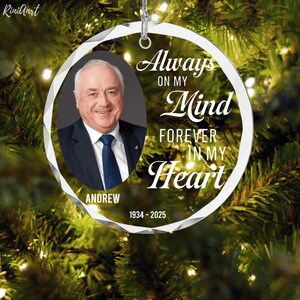 Personalized Memorial Ornament, Custom Acrylic Photo Keepsake, Bereavement Gift,Loss of Loved One Ornament, Valentine’s Day Remembrance Gift