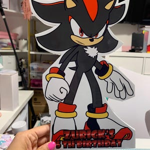 Shadow the hedgehogs, shadow, accesorios de knuckles, fiesta de sonic, recorte de sonic, fiesta de sonic, decoración de shadow sonic, tails sonic y decoración de cumpleaños de sonic