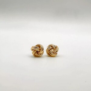 18k Solid Gold KNOT Design Earrings Stud / Minimalist Earrings / Dainty Earrings/ Everyday Earrings / REAL Gold / Gift for her