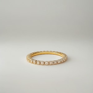 Full Eternity  Diamond Ring  in 18K Solid Gold / Natural Diamond Stackable Ring / Dainty Minimalist Ring / Stackable wedding band