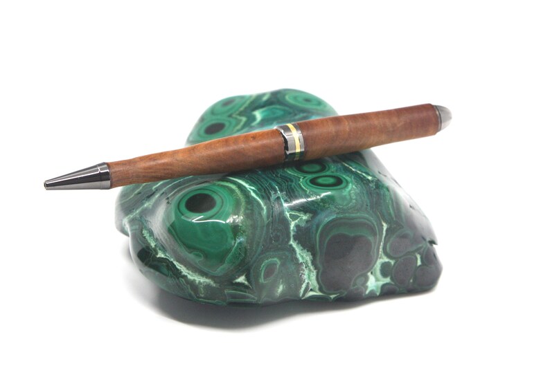 Thuya Wood Pen as a Designer NT twist pen with gun metal features