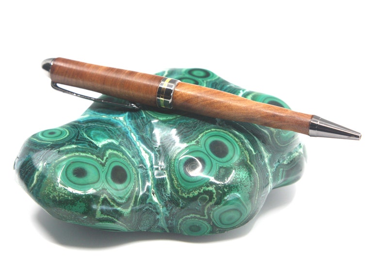 Thuya Wood Pen as a Designer NT twist pen with gun metal features