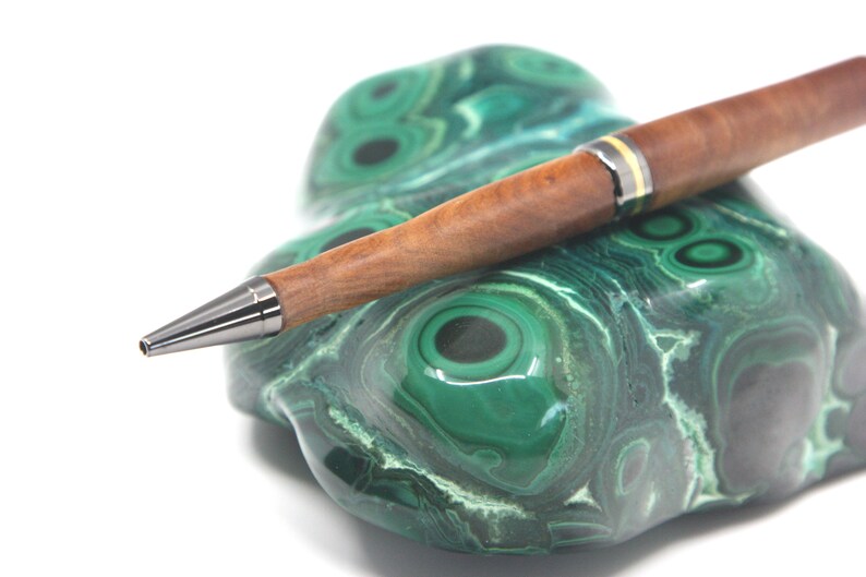 Thuya Wood Pen as a Designer NT twist pen with gun metal features