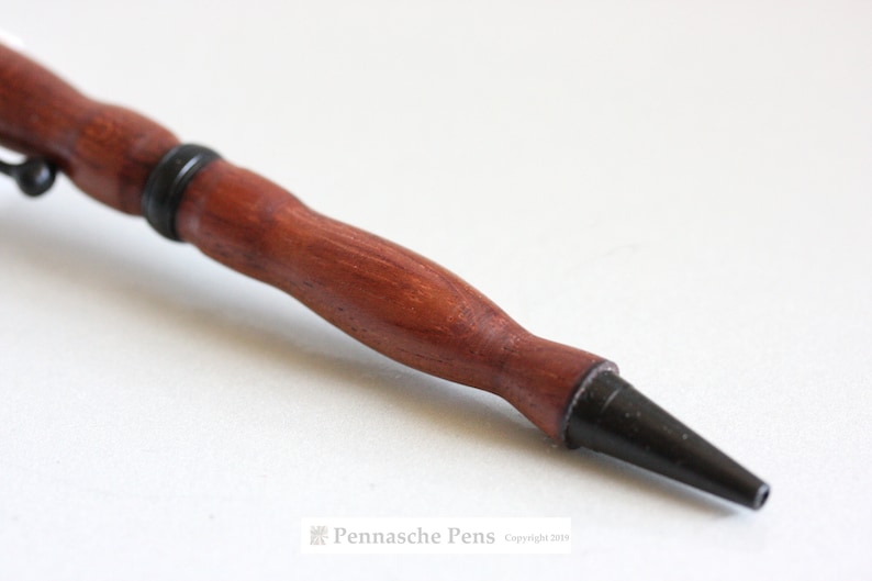 Handmade Turned Bubinga Slim and Lightweight Pen African Rosewood