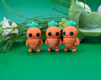Tiny Carrot – 3D Printed Mini Carrot Toy – Whimsical Gift for Coworkers, Goody Bags, Party Favors, Easter Basket Filler (Age 3+)