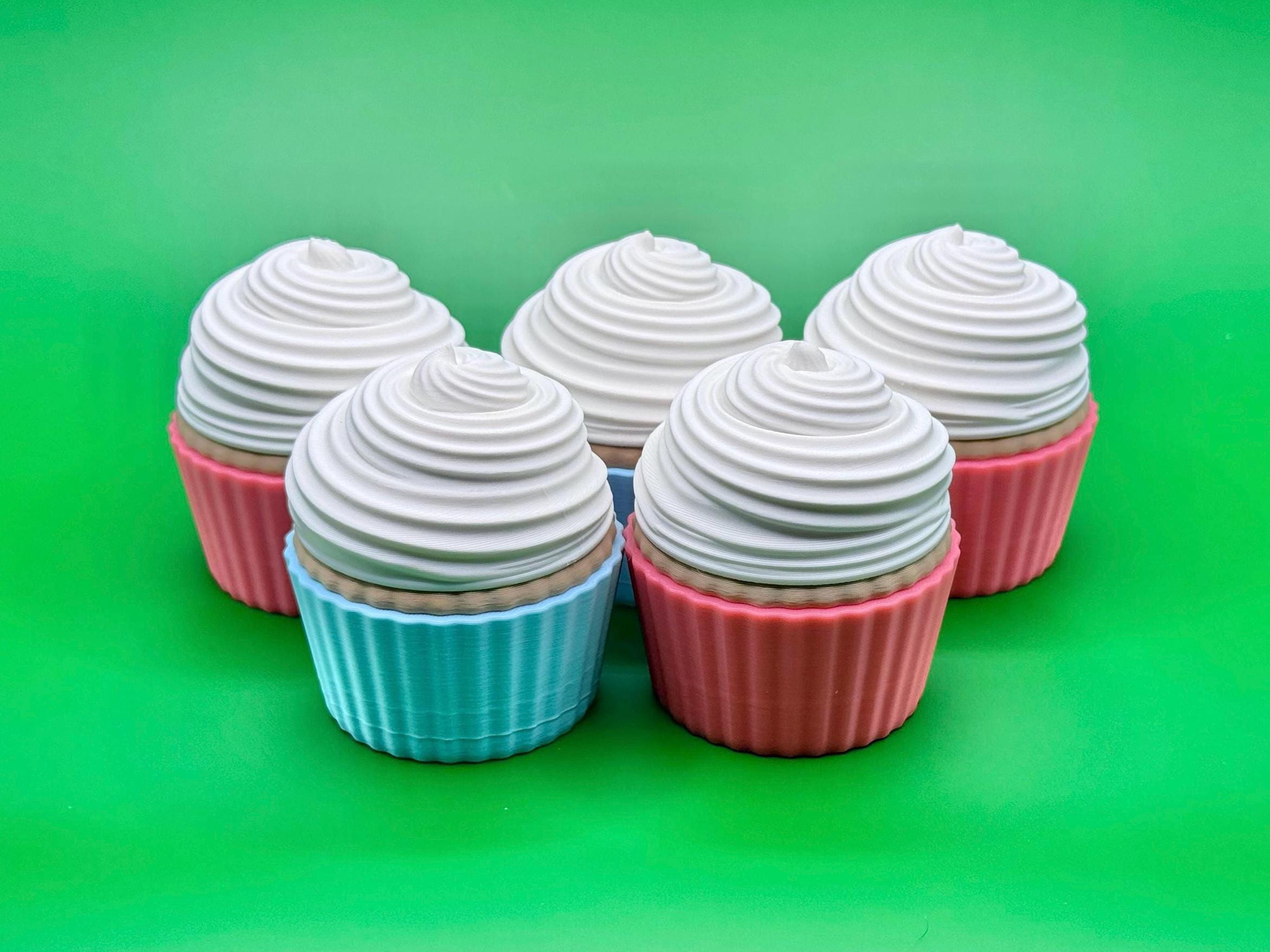 3D Printed Cupcake Container – Cute Storage Box for Jewelry, Small Items, Gifts – Fun & Unique Decor (Ages 3+)