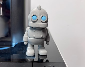 3D Printed Tiny Robot – Retro Sci-Fi Desk Companion