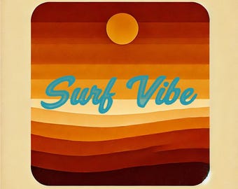 Surf Vibe Groovy Retro Font | 70s Surf Font | Vintage Wavy Lettering | Retro Aesthetic Display Typeface | Summer Beach Script Font