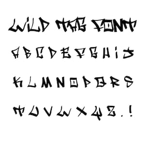Wild Tag Font – Bold Graffiti Style | PNG, SVG, TTF | Street Art Script for Cricut & Canva