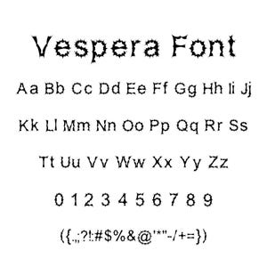 Vespera Font TTF, SVG, PNG - Letters and Numbers, English Fonts, Cricut Fonts, Canva Fonts, Old English Font