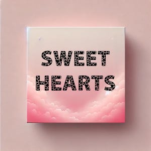 Sweethearts Font - Cute Valentine Font, Heart Alphabet, TTF/SVG/PNG, Cricut & Canva Font