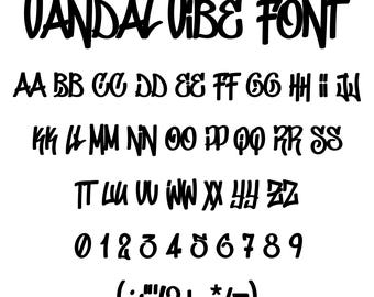 Vandal Vibe Font – Bold Graffiti Style | PNG, SVG, TTF | Street