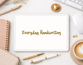 Lettertype voor dagelijks handschrift | Natuurlijk handgeschreven lettertype voor digitale planners, tijdschriften en notities | GoodNotes-lettertype | Commercieel gebruik