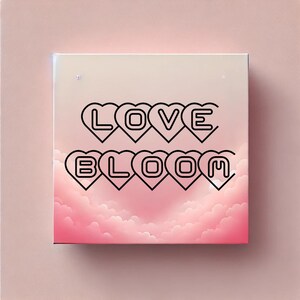 LoveBloom Font - Valentine Font TTF/SVG/PNG, Cute Hearts Alphabet, Cricut Fonts, Bubbly Fonts, Valentine&#39;s Day Font, Canva Font
