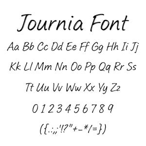 Fuente Journia PNG, SVG, TTF: letras y números, fuente de escritura, fuente Cricut, fuente Canva, fuente manuscrita