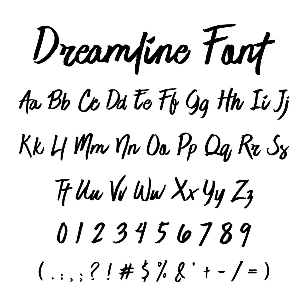 Dreamline フォント PNG、SVG、TTF - 文字と数字、スクリプト フォント