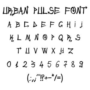 Urban Pulse Font – Bold Graffiti Style | PNG, SVG, TTF | Street Art Script for Cricut & Canva