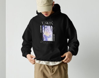 Elegant Anime Hoodie, Ethereal Manga Art, Unisex Sweatshirt