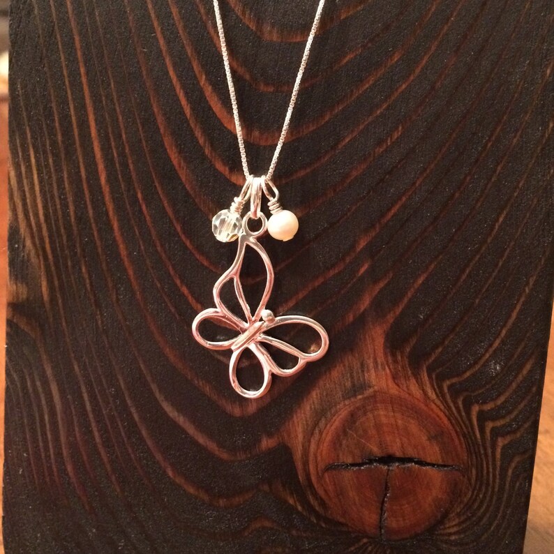 Sterling butterfly necklace