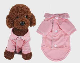 Luxury Pink Dog Pajamas | Soft Puppy Shirt | Small Dog Sleepwear | Cute Pet Loungewear | Cozy Dog Clothing | Gift for Dog Lovers