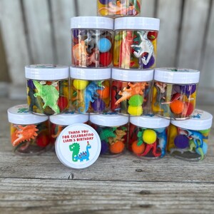 Dinosaur Colorful Play Dough Party Favors (Set of 15)