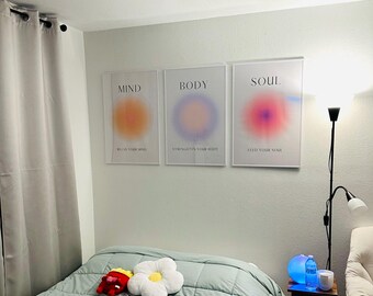 Mind body and soul poster, prints, wall art, arts designs