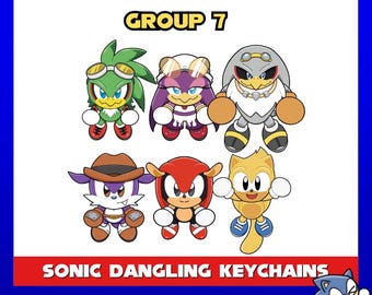 Sonic Dangling Acrylic Keychain: Jet, Storm, Wave, Fang Nack