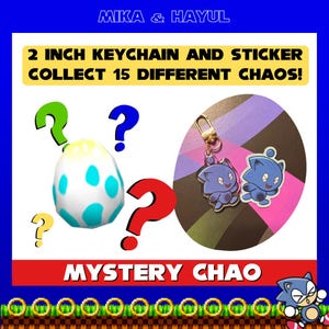 Sonic Chao Garden Mystery Keychain and Sticker