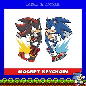 Sonic Shadow Magnetic Keychains