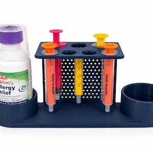 Children's Medicine Organizer | Oral Syringe Holder | 3D Printed Nursery Organization