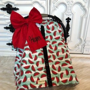 Watermelon car seat canopy