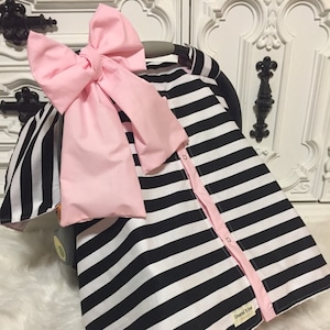 car seat cover / car seat canopy / nursing cover / carseat canopy / carseat cover / comes with big bow
