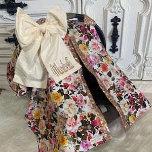 floral car seat canopy