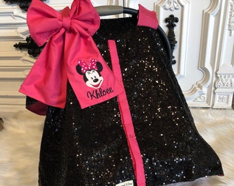 Minnie mouse car seat canopy , car seat cover , carseat canopy , minnie mouse , mickey mouse , disney