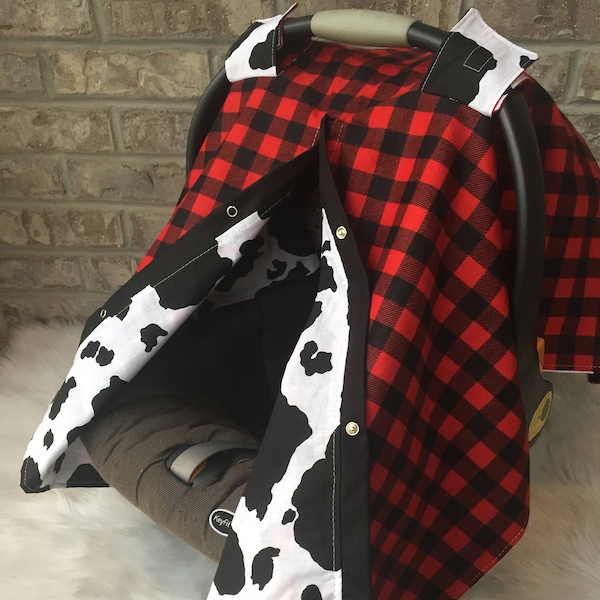 Tartan Plaid Print Pet Car Seat Cover main image 1