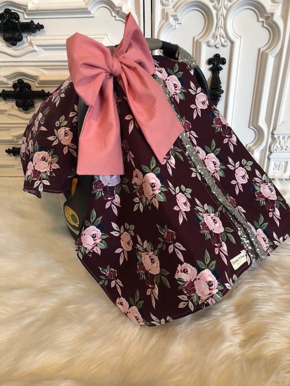 floral car seat canopy