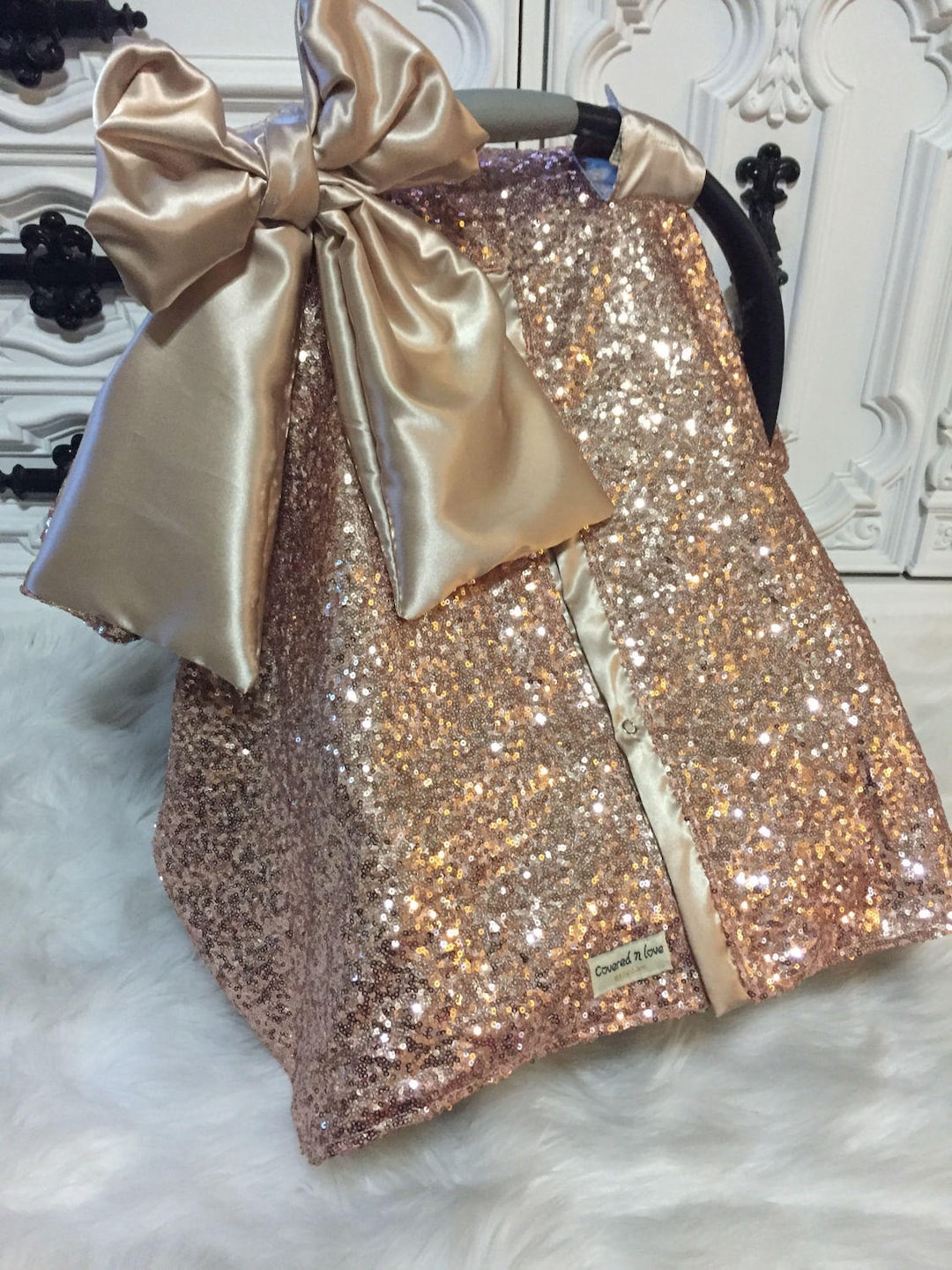 Rose Gold / CAR SEAT COVER / Car Seat Canopy / Nursing Cover / Etsy