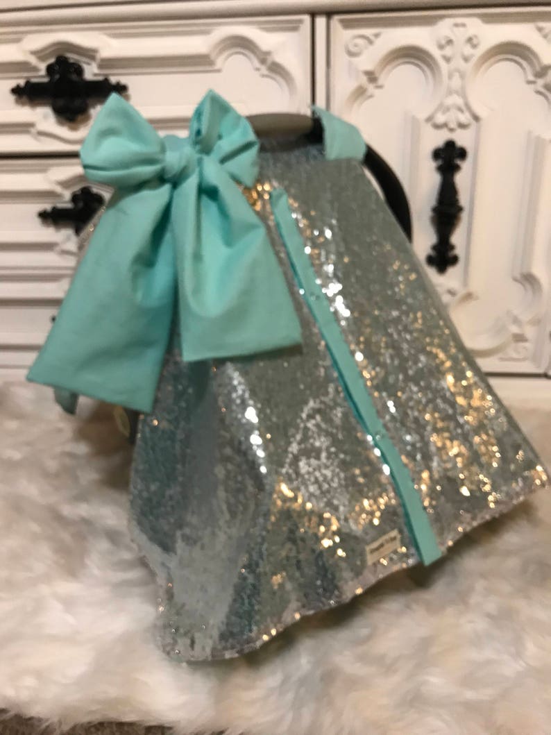 Silver Sparkle Car Seat Canopy / Carseat Cover / Carseat Etsy