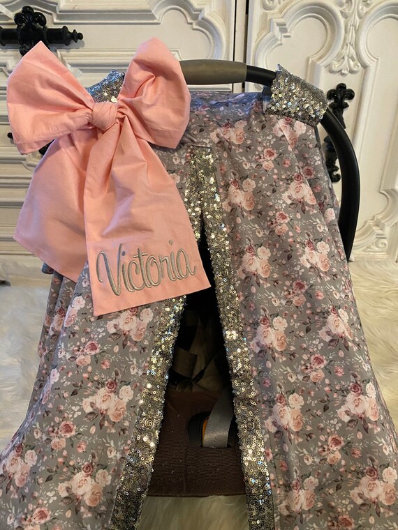 floral car seat canopy