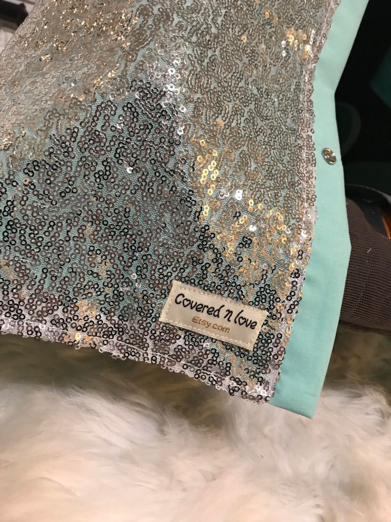 Silver Sparkle Car Seat Canopy / Carseat Cover / Carseat Etsy