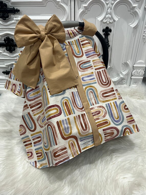 Car seat canopy , rainbow car seat cover