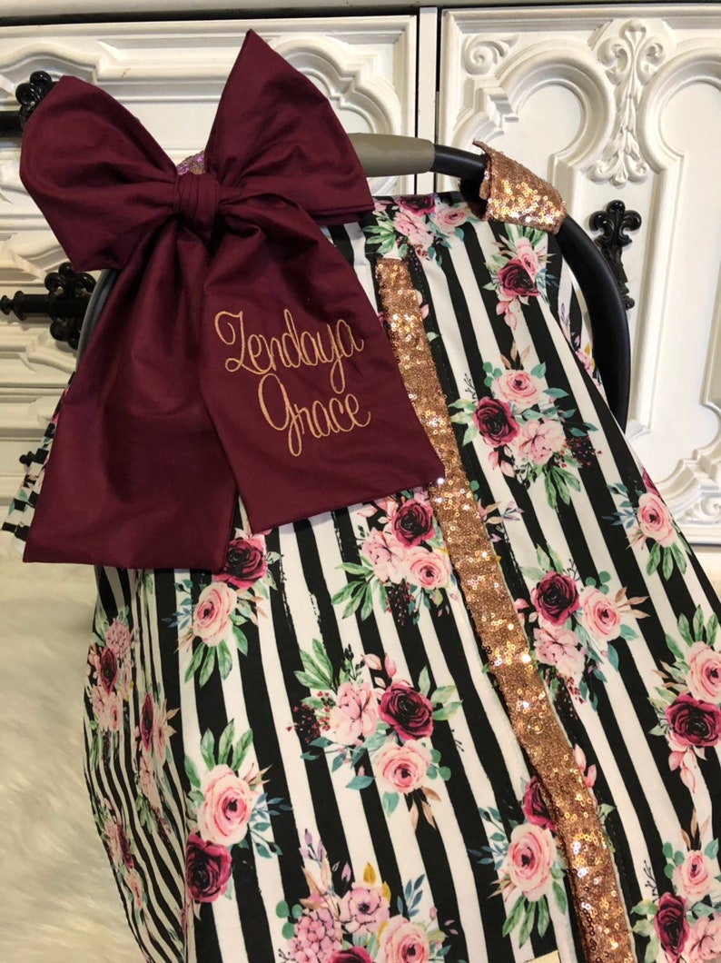 Floral Car Seat Canopy Nursing Cover 2 in 1 Etsy