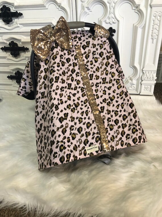Cheetah car seat canopy