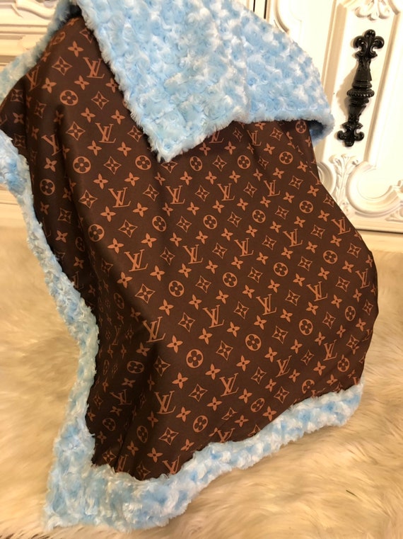 designer inspired Baby Blanket stunning LV monogram with Etsy