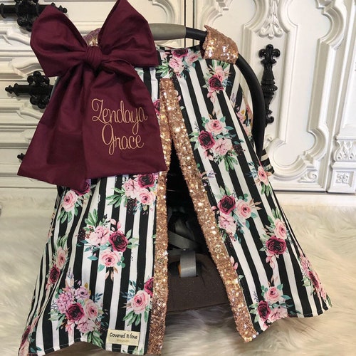 Floral Car Seat Canopy Etsy