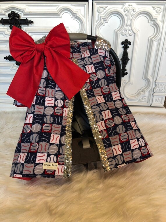 Baseball car seat canopy