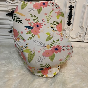 Stretchy Car seat cover Nursing cover Shopping cart cover 3 in 1