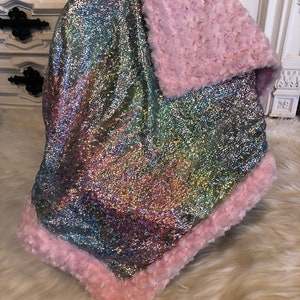 sparkle minky baby blanket
