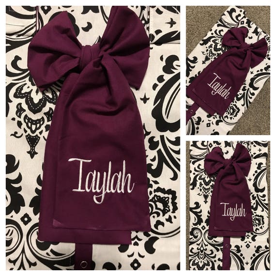 ADD a matching Jumbo bow with name , jumbo bow , monogram , add to any car seat canopy